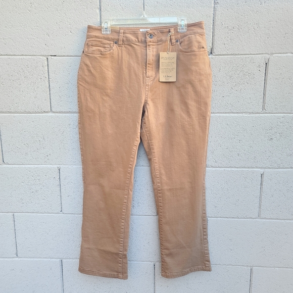 L.L. Bean | Women's True Shape High-Rise Straight-Leg Fleece-Lined Jeans NEW - Picture 2 of 13